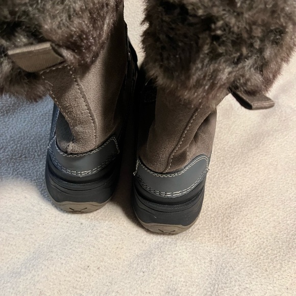 Khombu Faux Fur Trim Leather Upper Winter Boots Sz10 main image 14